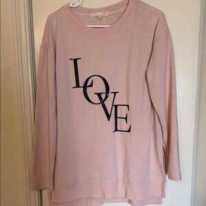 C&C California Light Pink Love Graphic Sweatshirt